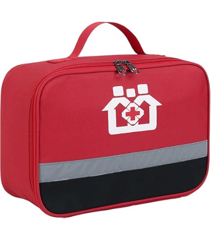 Kit De Premiers Secours CURE&GO Capacité Moyenne - Format A5, Rouge, Sac Vide