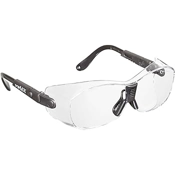3 X VoltX 'OVERSPECS' Occhiali Di Sicurezza Per Uso Industriale Dotati Di Certificazione CE EN166F (lenti Trasparenti) Aste Regolabili Singolarmente