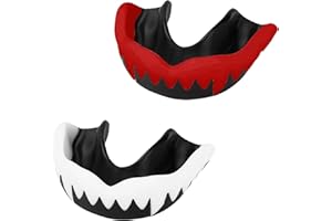 YITOBICI Ochraniacz na zęby, sportowy ochraniacz na zęby, dla dorosłych, dzieci, z przenośnym pudełkiem higienicznym, do futbolu amerykańskiego, sztuk walki, boksu, kickboxingu, hokeja (czarny, czerwony