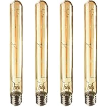 Edison Vintage LED-Röhre E27 – Dimmbare Retro-Glühbirne, 30 Cm, Warmweiß 2200K, 2 Stück