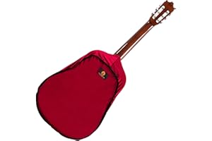 ALBA GUITAR BEADS Alba Guitar Dust Cover - Involucro protettivo per chitarre classiche, cover in velluto antipolvere per chitarre acustiche e chitarre elettriche, Rosso