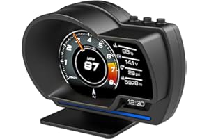 QQMORA OBD Affichage Tête Haute, Affichage Tête Haute de Voiture Affichage Tête Haute électronique Pièces de Rechange D'affichage Tête Haute de Haute Qualité, Compteur Automatique