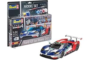 Revell Modellbausatz Ford GT-Le Mans 1:24 I Schwarz I Authentische Nachbildung mit Präzisionsdetails, Originalabziehbildern und Mehrteiliger Karosserie für ein realistisches Bau-Erlebnis I Level 4