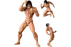 IQITOYS Figura de Eren Jaeger de 16 cm, accesorios intercambiables, estatua de modelo, decoración de escritorio, material de PVC, regalo para fans
