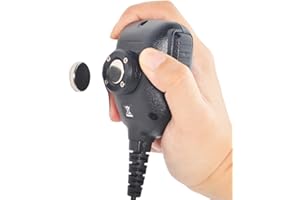 HYSHIKRA Micrófono de Coche con succión magnética Accesorio, para Radio de Mano, micrófono de Altavoz, Altavoz de Radio móvil, Compatible con Baofeng Motorola Quansheng (Negro)