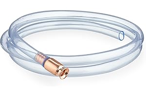 Relaxdays Wąż pompujący o długości 187 cm, pompa wstrząsająca do przelewania płynów, ręczna pompka ręczna, przezroczysta