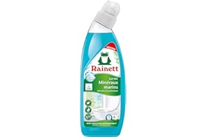 RAINETT - Nettoyant WC Minéraux Marins en Gel - Élimine les Mauvaises Odeurs, Calcaire & Tartre - Flacon 100% Recyclé - Ecolabel - 750 ml