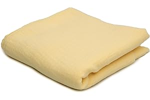 Orient Fashion Mussola Doppia garza, Tessuto di cotone, 50 x 130 cm (Giallo canarino)