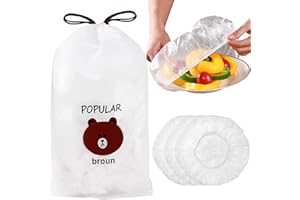 Qunkun 200 sztuk worków do przechowywania żywności, worki uszczelniające do przykrycia żywności, elastyczne worki do przechowywania żywności, wielokrotnego użytku elastyczne pokrowce na żywność do przechowywania żywności