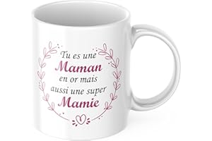 SCOLLIA Tasse meilleure mamie, idee cadeaux parents, future grand-mère, fête des mamans, Mug annonce grossesse, idée original cadeau naissance bébé Fille Garçon.