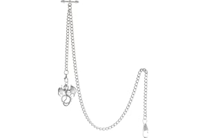 TREEWETO Albert - Reloj de bolsillo con cadena para hombre, 2 ganchos, diseño de dragón antiguo