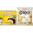 Orion Assorted snacks combo - O'rice cracker Korean baked snack 14 pc pack & Mango Chocopie 12pc pack
