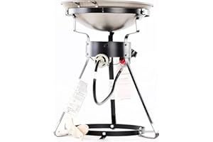 King Kooker 24WC tragbarer Propan-Outdoor-Herd mit Wok, 47 x 20 x 47 cm, Schwarz