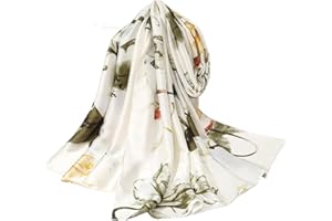 WEIGEER Silk Scarf Women Sciarpa di seta da donna, scialle fazzoletto per lunga sciarpa leggera, da spiaggia, cintura vintage scialle Christmas Decorations Scarf Belt Butterfly Shawl