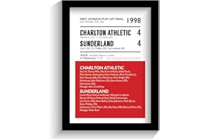 THE FOOTBALL PRINT ROOM Charlton Athletic - Charlton V Sunderland 1998 Play Off Final - Framed Match Print.