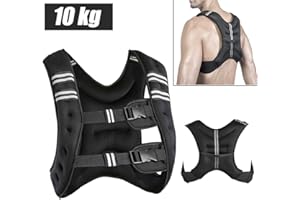 YIFAA Gilet Lesté 10kg d'Entraînement et de Course - Taille Unique pour Gym Formation
