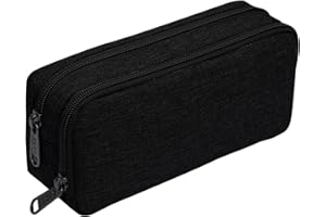 Tekenewbse Federmäppchen, Mäppchen, Federmappe Geeignet für Jungen & Mädchen & Erwachsene & Teenager, Federtasche Pencil Case Schulmäppchen, Stifteetui zur Aufbewahrung Von Stiften & Kosmetik, Schwarz