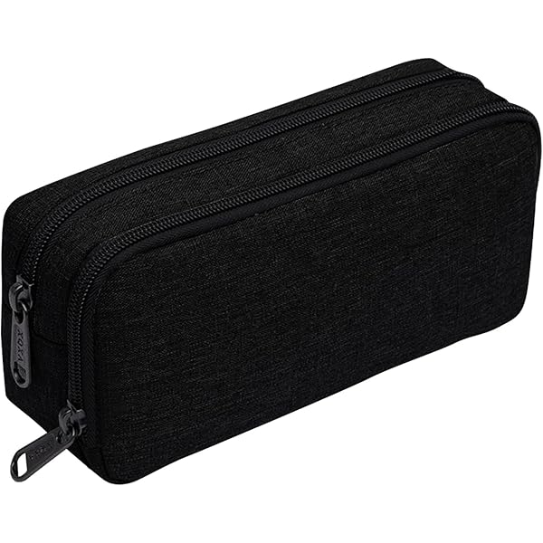 Astuccio Portamatite Della Gao - Grande Capacità 2 Scomparti, Nero, Resistente All'Acqua - Foto 3