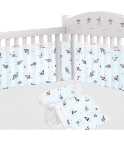 Tour de lit Bébé Cabane Contour de Lit Bébé Respirant Contour de Lit