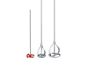 kwb 3-częściowy zamiennik mieszadła do farb i lakierów do wiertarki – optymalne mieszanie lakierów i farb – ocynkowane – różne rodzaje trzonków