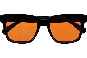 OPULIZE ERA Sleep & Recovery Glasses - Orange Lens - 99.9% Blue Light Blocking - Anti-Reflective & Anti-Glare - UV400 Protection - Oversized Frame - Night Glasses - Men & Women