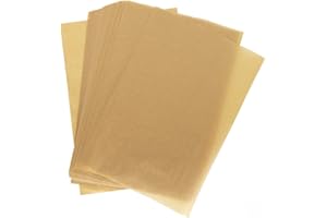 JSUOEO Hojas de papel de pergamino precortadas para hornear, paquete de 100 hojas de hornear sin blanquear, antiadherentes, no tóxicas, forros de pergamino para hornear