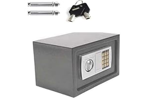 LUCN 8,5l Elektronischer Safe Tresor Möbeltresor Geldschrank Digital & Schlüssel Elektronisch Möbeltresor Tresor Dokumententresor Safe Wandtresor Wandsafe