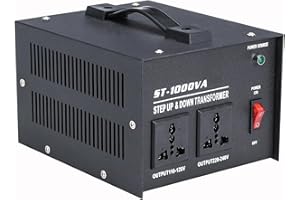 mosegor 1000W Voltage Transformer Us to Uk, Step up Voltage Converter 110 to 220v, Step down Transformer 240v to 110v, 1000VA Voltage Converter with Uk Standard Plug and Circuit Break Protection