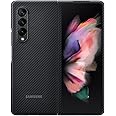 Samsung Aramid Cover Custodia in fibra aramidica per Samsung Galaxy Z Fold3 5G, Nero