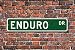 Produktbild Enduro Schild Enduro Fan Cross Country Motorrad Race Enduro Geschenk Motorrad Fan Art Wand Schild DEKO Post Street Sign 45 x 10 cm