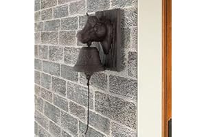 KAVSI Abendessen Glocke Schwerlast Gusseisen Wand Hängende Glocke, Vieh Dekorative Glocken, Antiker Stil Heim Dekor Glocke, Draussen Wand Montiert Glocken für Kirche, Schule