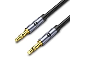YHEMI Câble Audio Jack 3.5mm Mâle vers Mâle, Câble Auxiliaire Jack Stéréo Compatible avec Huawei, Samsung, iPad, iPod, Casque, Chaîne, HiFi, Autoradio, Smartphones, Voiture, MP3 etc.