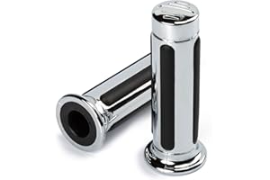 A-PRO Paire Poignées Plastique Moto Scooter Chopper Diametre 24 22 Sonic Moto Chrome