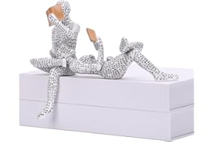 XIAOMAGG Modern Reader Sculpture Desk Bookshelf Decorations,Office Aesthetic Decor,Placed in Apartment Living Room Table,Halloween Thanksgiving (Reading a Book for Two People), SZ220469