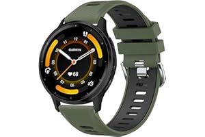 AK Bransoletka do zegarka Garmin Forerunner 255/Forerunner 265/Venu 2/Venu 3, męska i damska, 22 mm Quick Release, silikonowa bransoletka sportowa do Garmin Forerunner 255 Music/Forerunner 265 Music
