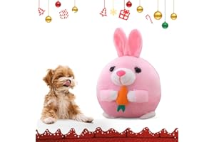 TOPBASHGO Active Moving Pet Plush Toy, Jouet Chien, Jouets pour Chiens, Jouet pour Chien Indestructible, Jouets à Couinement pour Chiens (Lapin)
