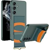 Microcase Samsung Galaxy S24 Plus Parmak Tutuculu Kayış Askılı Plastik Kılıf - AL3565 (Siyah)