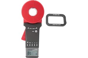 TYENAZA Digitales Stromzange, ETCR2100A Zählern Zangenamperemeter Zangenmessgerät Widerstandstester Erdungsmesszange Erdungswiderstandsmesser mit LCD-Anzeige, 0,01-200Ω Widerstandstester(Runder Mund)