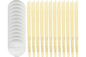 Wandefol 12 Pcs Bougie d'Oreille Aromathérapie, Bougie à Cône en Cire d’Abeille Naturelle, Bougie Creuse pour Améliorer Beauté, Sommeil, Relaxation