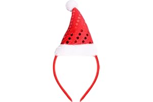 MICJLLT Christmas Headbands,Xmas Hats Hairband with Tree Toppers for Home Party Oranments,Christmas Headwear Costume Hoops Bands Accessories for Kids Party Supplies Favours