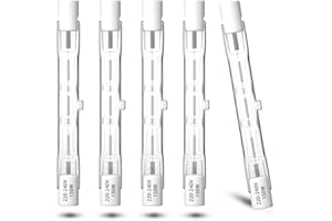 DoRight Ampoules Halogènes Linéaires R7s 78mm 150W 2100lm Blanc Chaud 2800K Ampoule de Type J Dimmable Ampoule Projecteur Linéaire à Double Extrémité pour Plafonniers Éclairage Paysager, Paquet de 5