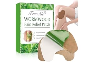 TRUUME Patch Chauffant, Patch Anti Douleur, Patch Auto-Chauffant,12 Pièces/Boîte Autocollants de Genou de Moxibustion, Patch de Moxibustion Portable Pour le Soulagement de la Douleur au Genou