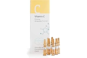 ‎ELEMENTAL CARE Vitamin C Serum Ampullen Gesicht 7x2ml - Vitamin C hochdosiert - Erhöht Kollagenproduktion der Haut um bis zu 57% - Verdopplung der Hautstraffheit um 100% - Skincare Booster - Anti Aging, Anti Falten