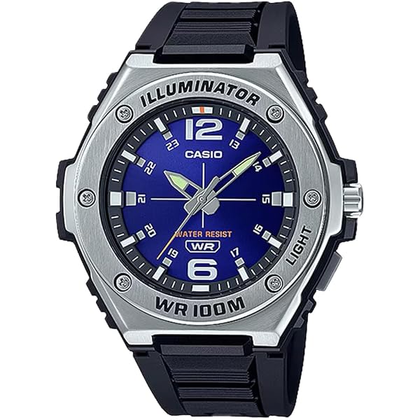 Casio Reloj Analógico para Hombres de Cuarzo con Correa en Plástico MWA- 100HB-1AVEF