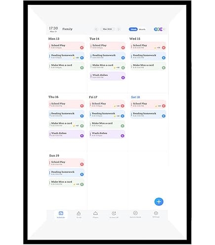 Calendrier Numérique Familial Intelligent – Écran Tactile 10.1 Pouces, Synchronisation Des Agendas - 8