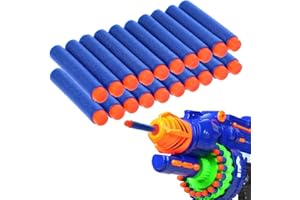 OUDQFCJ 20 piezas Dardos de Espuma para Nerf Elite Blasters 7,2 cm para Pistolas de Juguete Municiones de Recarga para Niños Compatible con Nerf N-Strike Azul