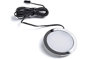 SOTECH SO-TECH® Foco empotrable LED Giulia Foco empotrable para muebles Ultraslim / 12V / 3W / Blanco neutral - 4000K / 65 x 12 mm/Cromada