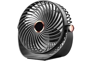YAZEKY Ventilateur USB de Bureau à 3 Vitesses - Silencieux Réglable à 360° Pour Maison, Chambre, Voiture, Camping en Plein Air