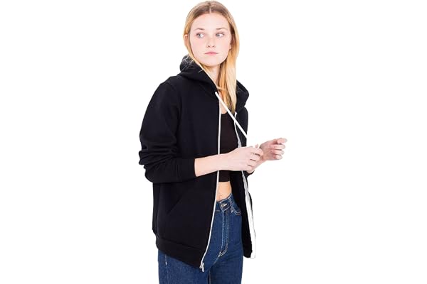 Femmes UNI Capuche Femmes À Capuche Fermeture ÉCLAIR Haut À Capuche Sweat-Shirt Veste Pull, Tailles (S-XL)