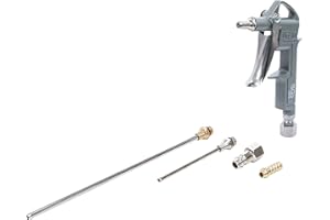 ‎BGS BGS 3215 | Druckluft-Ausblaspistole | Alu-Druckguss | mit 3 Düsen 25 - 100 - 200 mm | Druckluftpistole